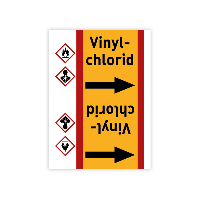 Rohrleitungsband Vinylchlorid nach DIN 2403, in verschiedenen Ausführungen