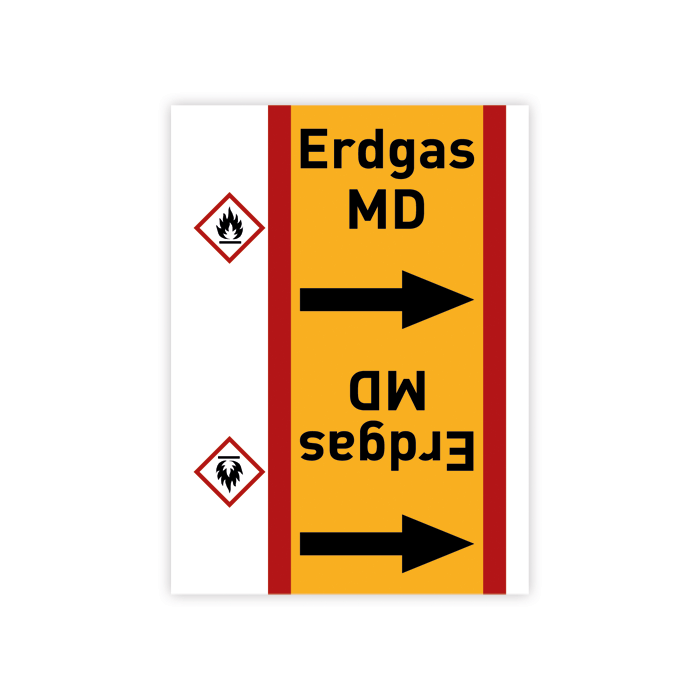 Rohrleitungsband Erdgas MD nach DIN 2403, in verschiedenen Ausführungen