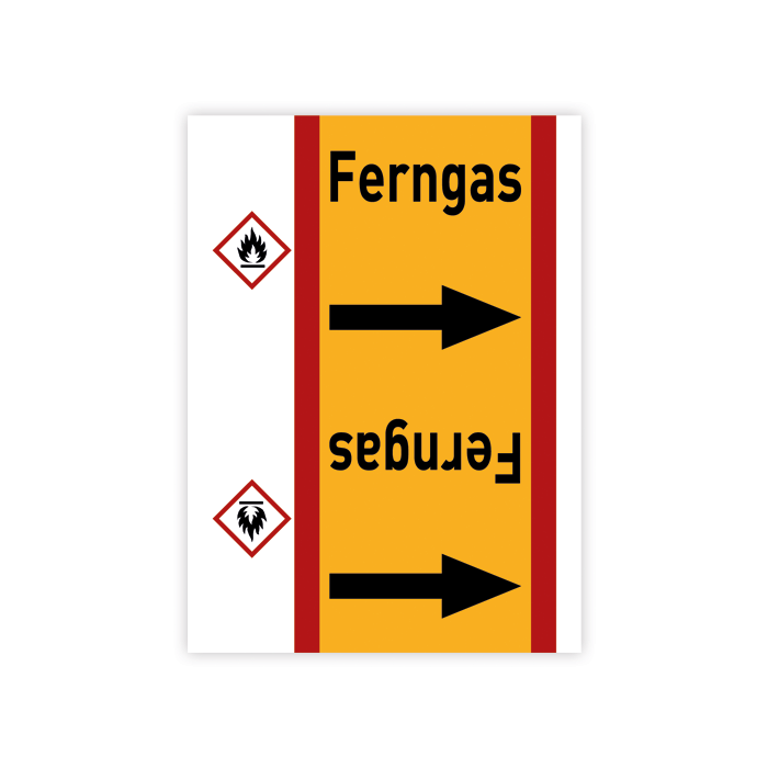 Rohrleitungsband Ferngas nach DIN 2403 , in verschiedenen Ausführungen