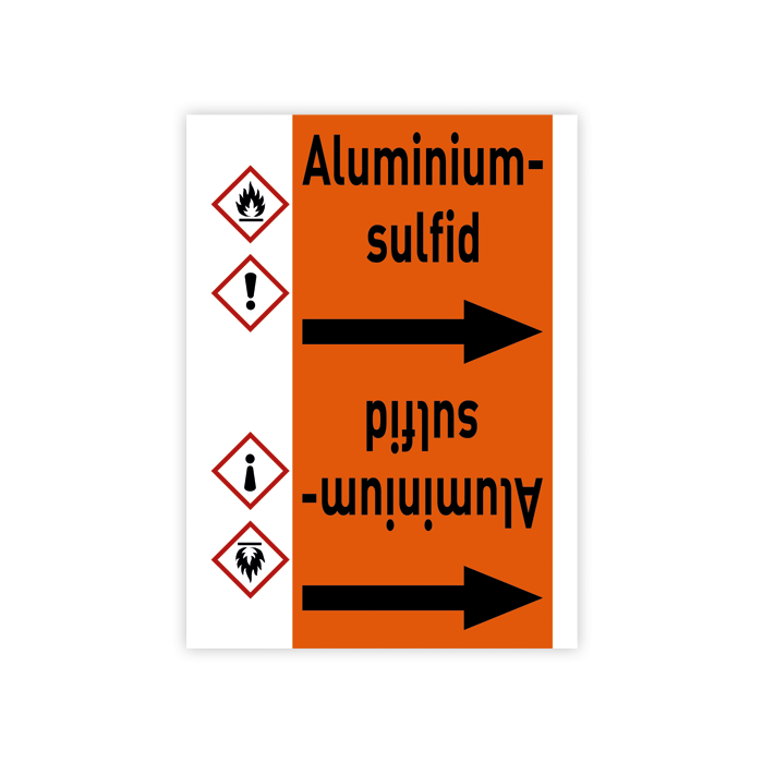 Rohrleitungsband Aluminiumsulfid nach DIN 2403, in verschiedenen Ausführungen