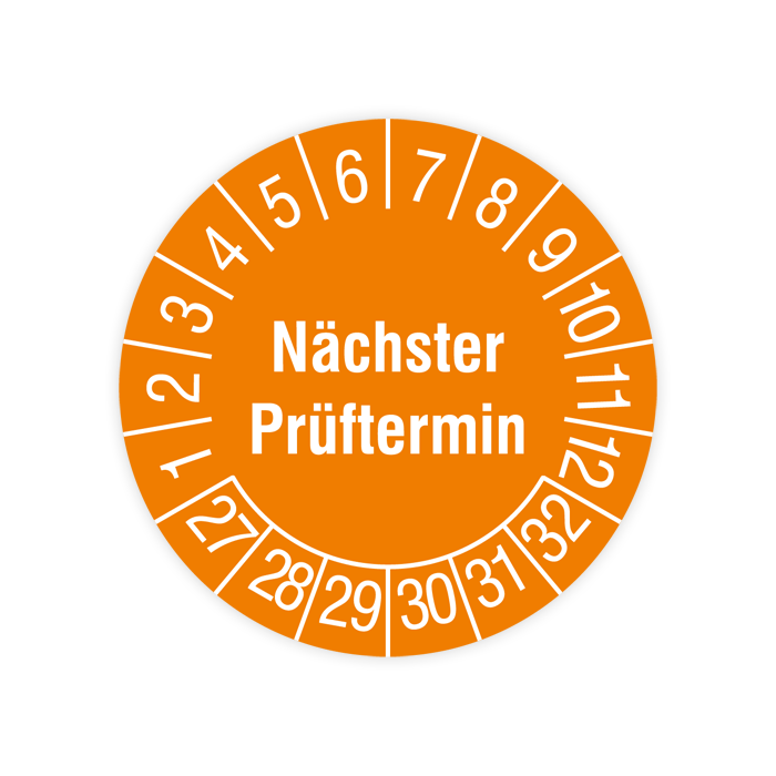 Prüfplakette, Nächster Prüftermin, 2027, verschiedene Ausführungen