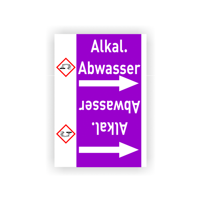 Rohrleitungsband Alkal. Abwasser nach DIN 2403, in verschiedenen Ausführungen