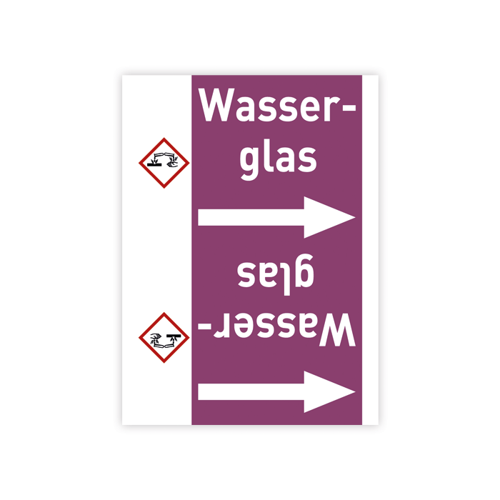 Rohrleitungsband Wasserglas nach DIN 2403, in verschiedenen Ausführungen