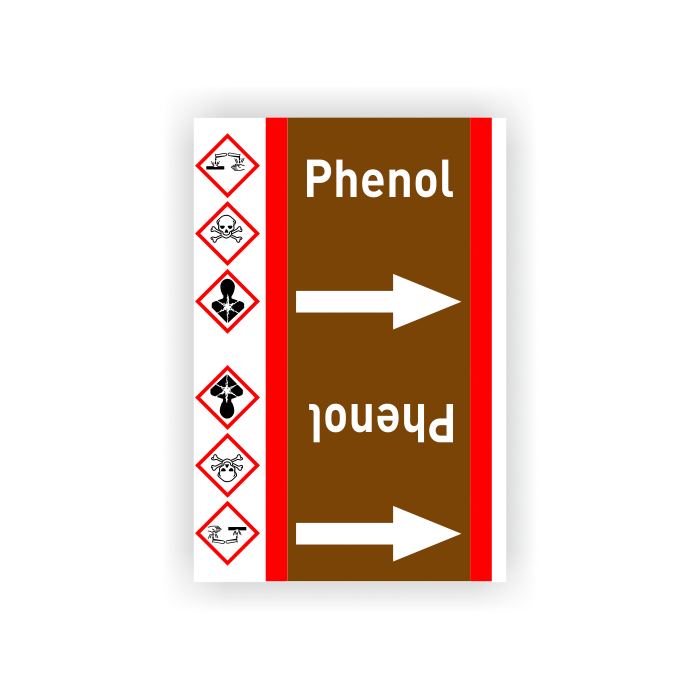 Rohrleitungsband Phenol nach DIN 2403, in verschiedenen Ausführungen