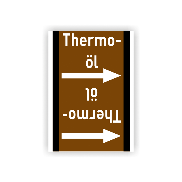 Rohrleitungsband Thermoöl nach DIN 2403, in verschiedenen Ausführungen