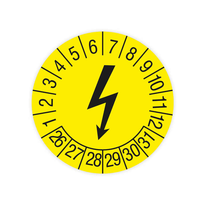 Prüfplakette, Elektrogerät, 2026, verschiedene Ausführungen