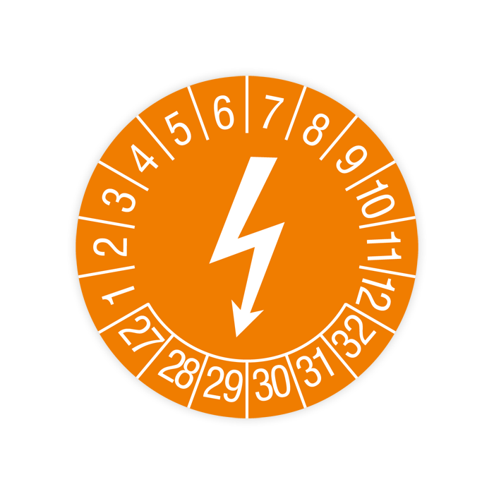 Prüfplakette, Elektrogerät, 2027, verschiedene Ausführungen