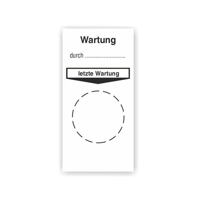 Grundplakette, Wartung durch… letzte Wartung…