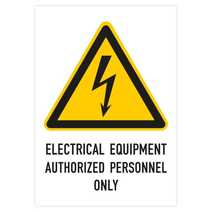 Warnschild, Electrical Equipment,  ISO 7010