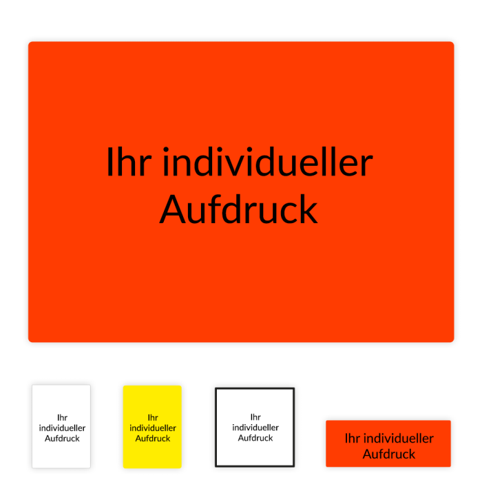 Paketaufkleber, mit Symbol und Text nach Wunsch, verschiedene Ausführungen