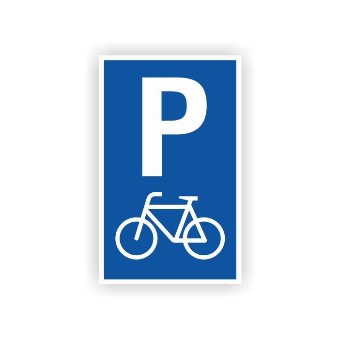Parkplatzschild, Fahrradparkplatz, Aluminium oder Kunststoff