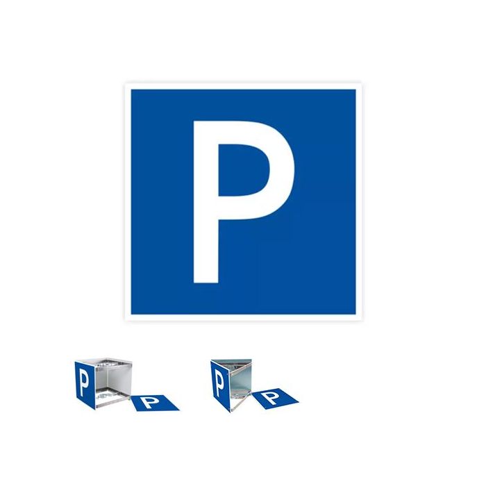 Parkplatzschild, Quadratformat, verschiedene, Ausführungen, Aluminium 2 mm