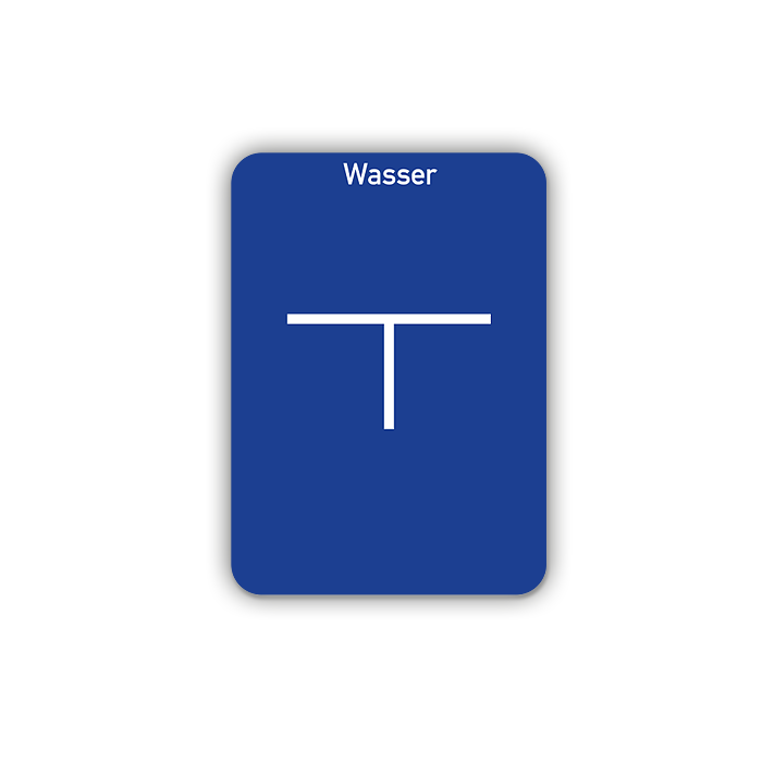 Wasser-Hinweisschild (B), DIN 4067, Aluminium, 2 mm dick, 140 x 200 mm