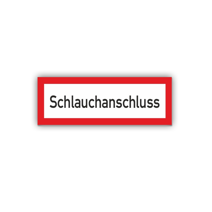 Feuerwehrzeichen, Schlauchanschluss, DIN 4066, Aluminium, 297 x 105 mm