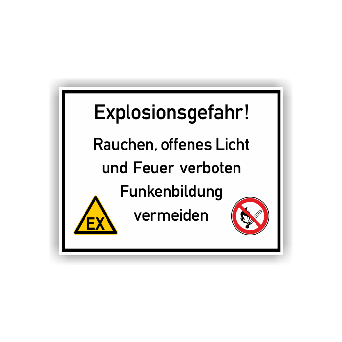 Hinweisschild, Explosionsgefahr, Kunststoff, 400 x 300 mm