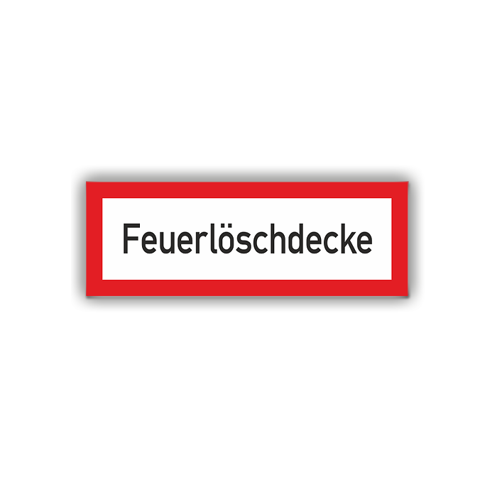 Feuerwehrzeichen, Feuerlöschdecke, DIN 4066, 297 x 105 mm, verschied. Ausführungen