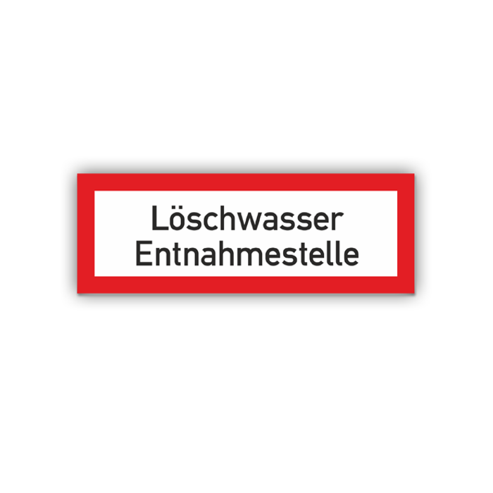 Feuerwehrzeichen, Löschwasser, Entnahmestelle, DIN 4066, 297 x 105 mm, verschied. Ausführungen