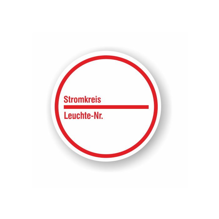 Stromkreiskennzeichnung zur individuellen Beschriftung, 2 Felder, verschiedene Ausführungen