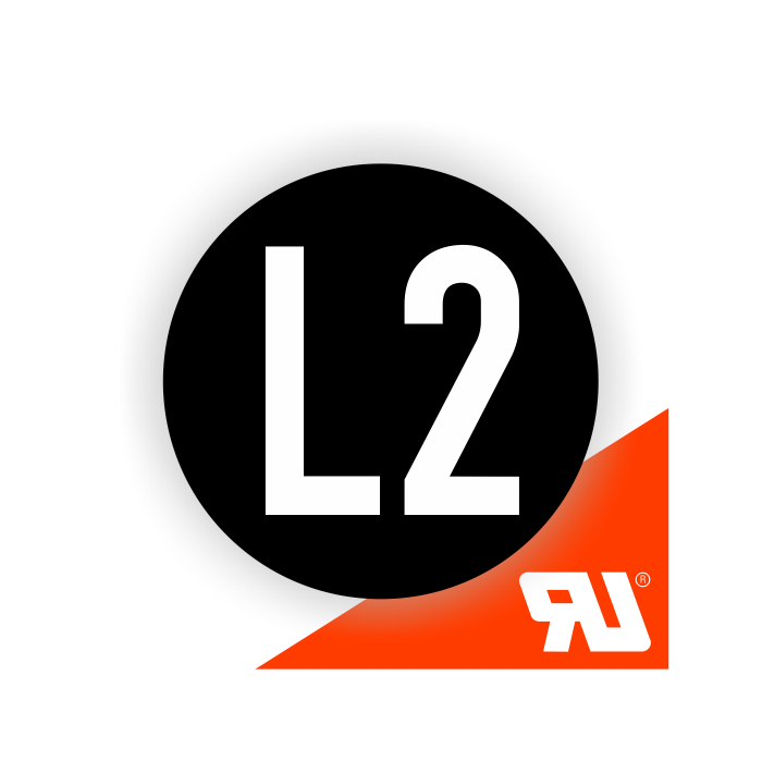 Leiterkennzeichen, Wechselstromnetz Außenleiter 2, UL-zertifiziert, nach IEC 60445, Folie, Ø 20 mm