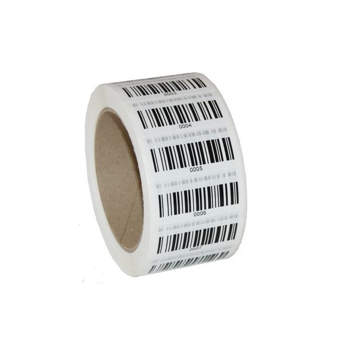 Barcodeetiketten, fortlaufend, Bereich Ihrer Wahl, PE-Folie, 50 x 20 mm
