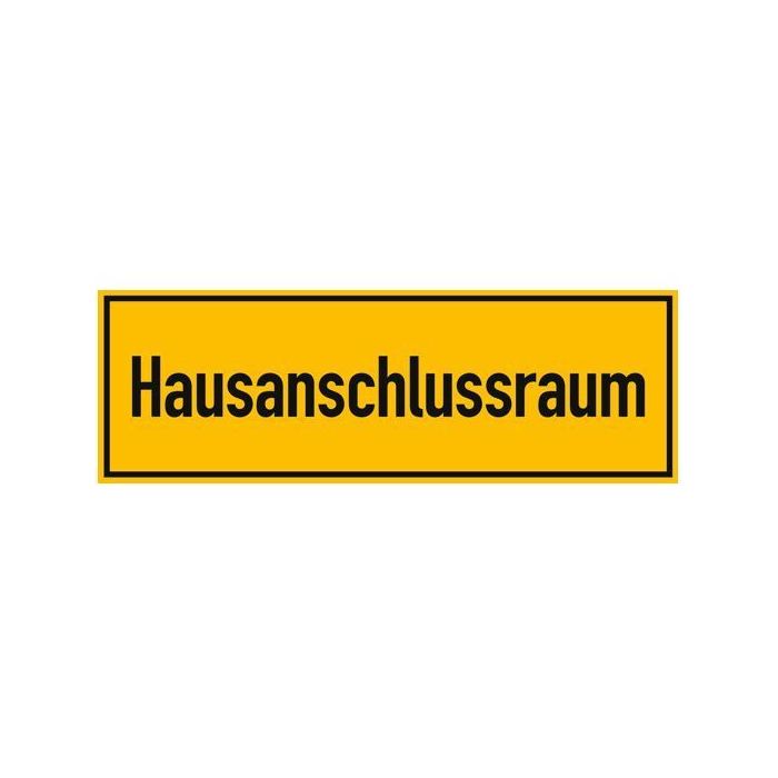 Hinweisschild, Hausanschlussraum, Aluminium, 300 x 100 mm