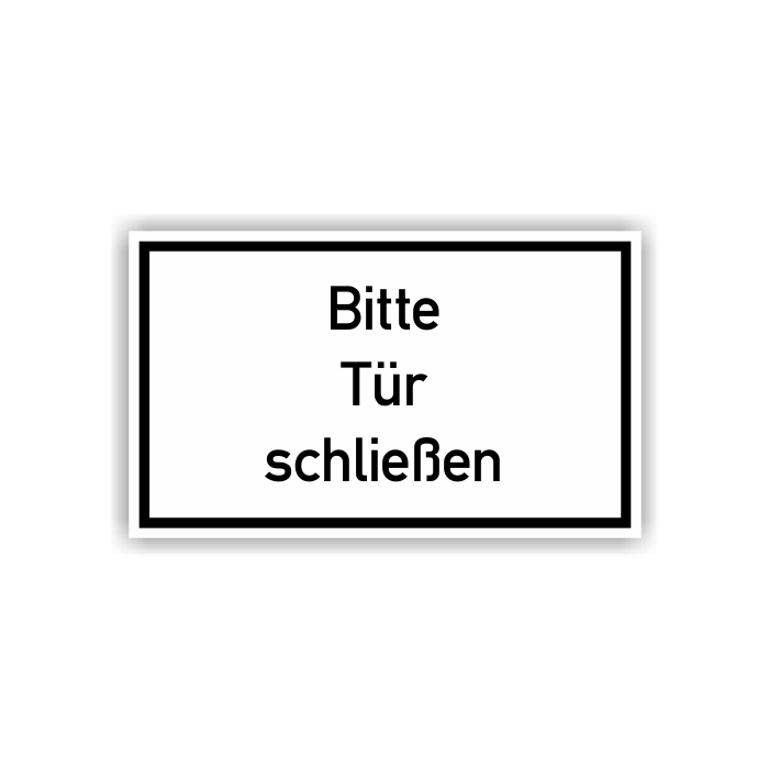 Hinweisschild, Bitte Tür schließen, Kunststoff, 250 x 150 mm