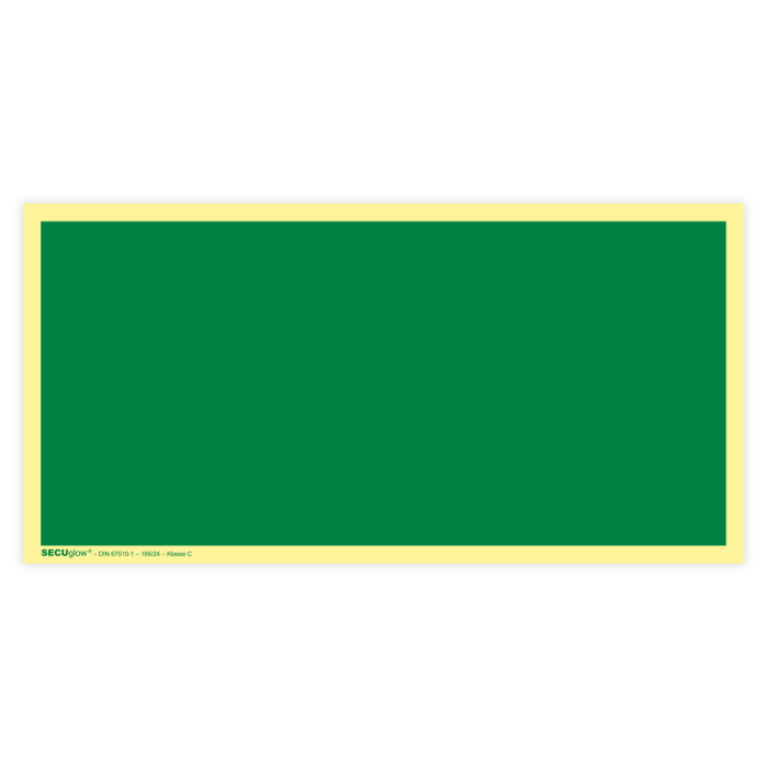 Etagenschild mit Wunschtext,  SECUglow 185, Kunststoff, 400 x 200 mm