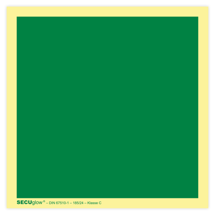 Etagenschild mit Wunschtext,  SECUglow 185, Kunststoff, 200 x 200 mm
