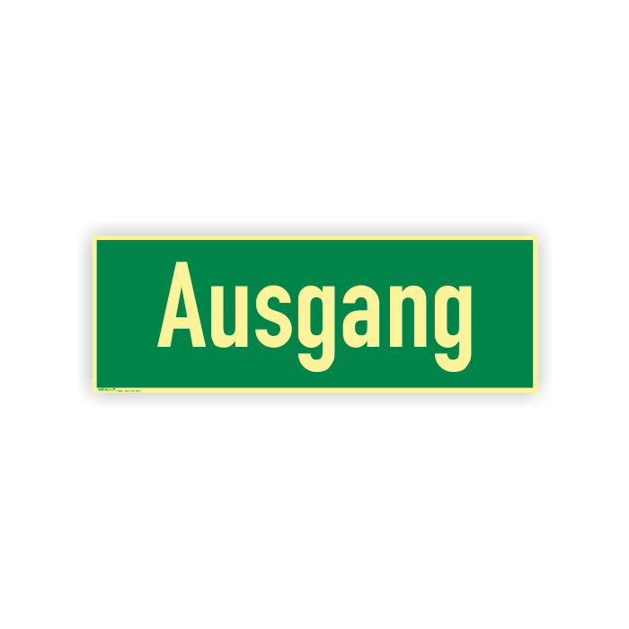 Rettungszeichen, Notausgang, langnachleuchtend, SECUglow