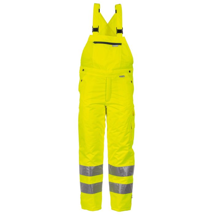 Planam Warnschutz-Winterlatzhose, 2060, wattiert und wasserdicht, uni gelb, Größe S - 4XL