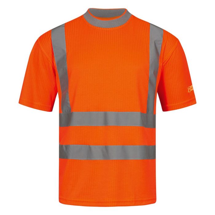 UV- und Warnschutz T-Shirt, 22696, UPF 40+, fluoreszierend orange, Größe: S bis 3XL