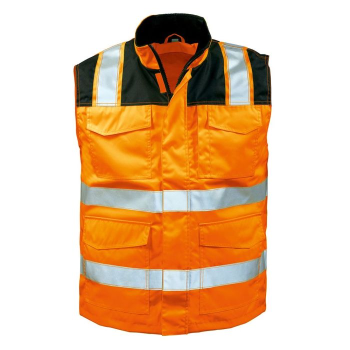 Warnschutzweste Elysee, 23519, Größe S - 3XL,  orange/schwarz