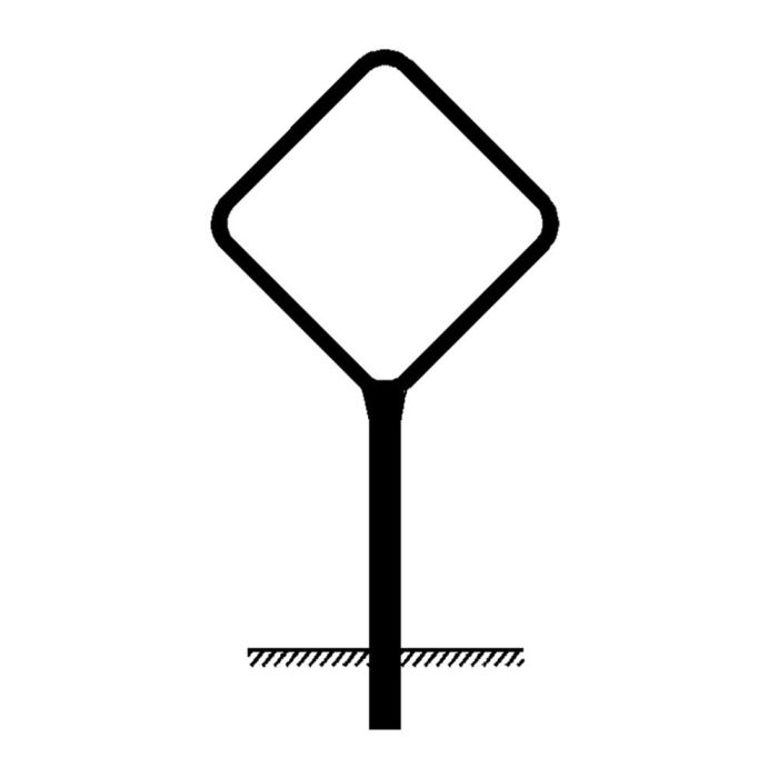 Rohrrahmen Quadrat Spitze oben mit 1 Standrohr, Bodenfreiheit 2,25 m, Länge Standrohr 3000 mm