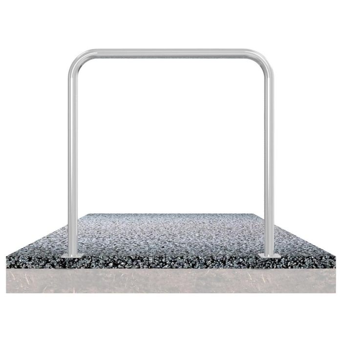 Abweisebügel, Stahlrohr Ø 48 mm, ohne Querholm, feuerverzinkt, zum Aufdübeln