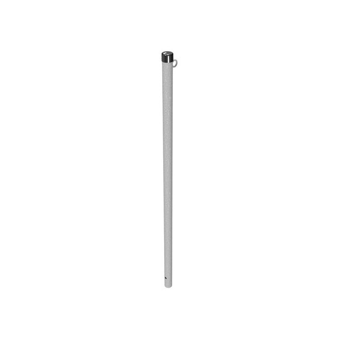 Absperrpfosten Ø 42 mm, ortsfest zum Einbetonieren 900 mm Überflur, feuerverzinkt, 1 Öse