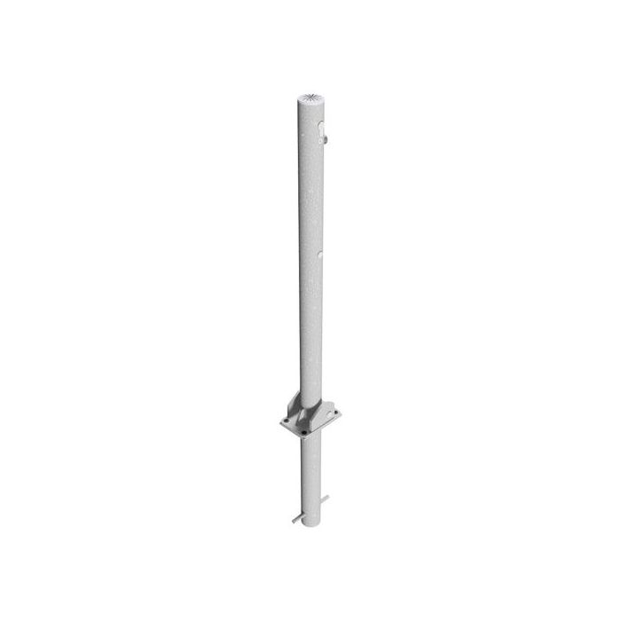 Absperrpfosten Ø 60 mm, herausnehmbar, Bodenhülse, 900mm Überflur, umlegbar, Profilzylinder