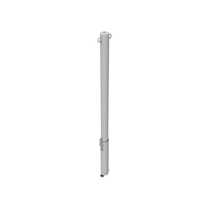Absperrpfosten Ø 60 mm, herausnehmbar, Bodenhülse, 900mm Überflur, für Vorhangschloss, 2 Ösen