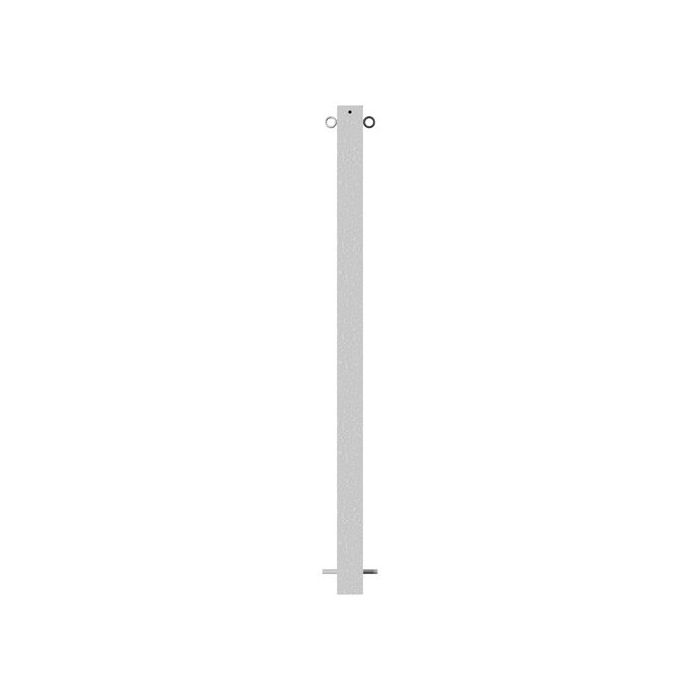 Absperrpfosten 70x70mm, zum Einbetonieren, 900mm Überflur, feuerverzinkt, 2 Ösen