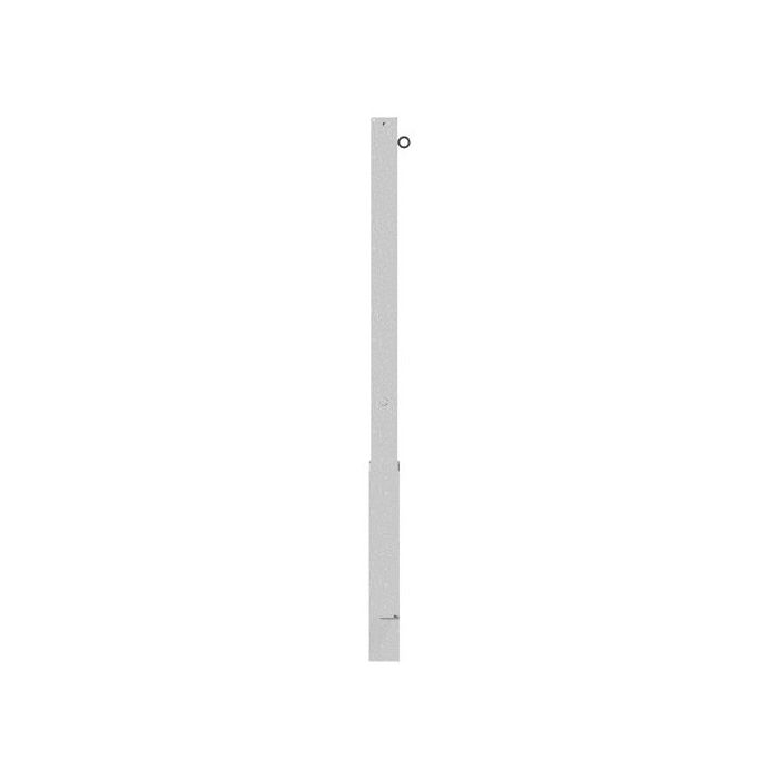 Absperrpfosten 70x70mm, herausnehmbar, Bodenhülse, 900mm Überflur, Dreikantverschluss, 1 Öse