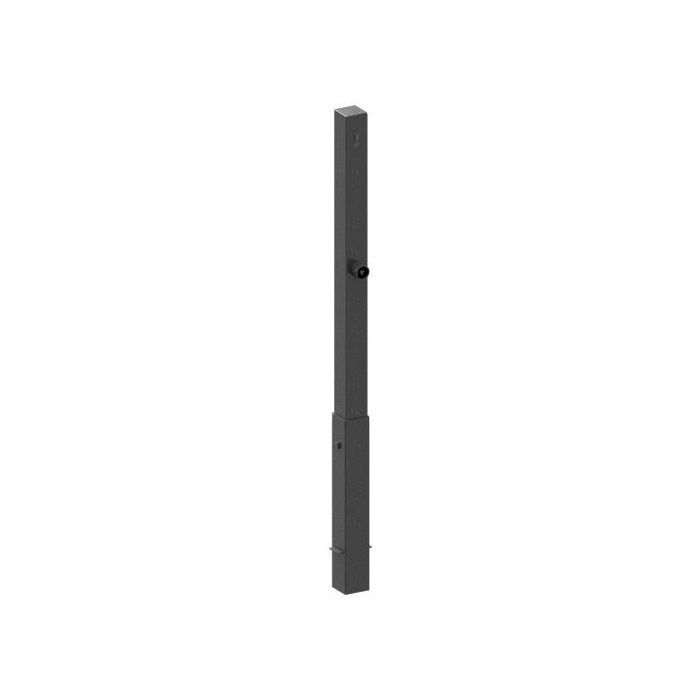 Absperrpfosten 70x70mm, herausnehmbar, Bodenhülse, 900mm Überflur, Dreikant+Profilzylinder