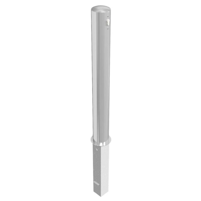 Absperrpfosten Ø 108 mm, herausnehmbar, 900mm Überflur, mit Profilzylinder, feuerverzinkt
