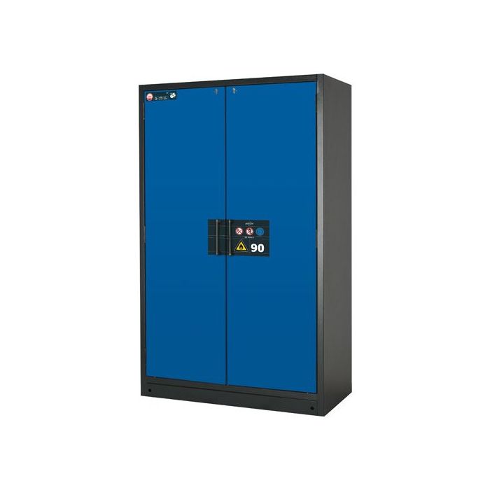asecos Sicherheitsschrank Q-CLASSIC-90, Flügeltüren blau, 1193x615x1953 mm