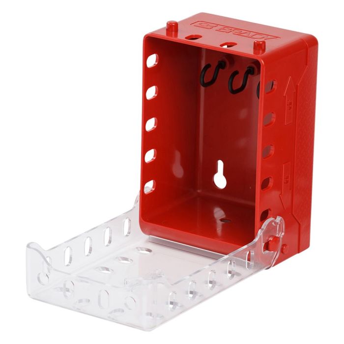 kompakter Verschlusskasten aus Kunststoff, 148,5 x 100,3 x 69,7 mm, rot