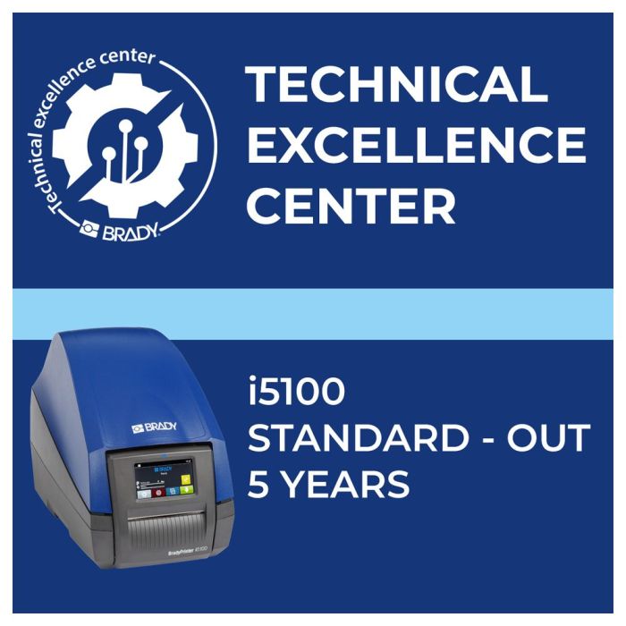 Servicevertrag für Brady i5100, „Standard Out“ - 5 Jahre