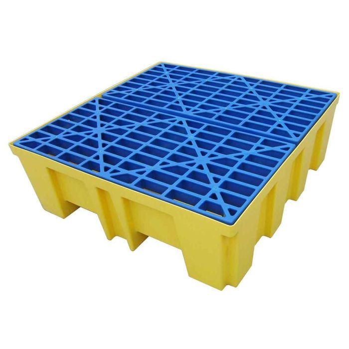 Auffangpalette, 4 Fässer je 132 l 132 (B) × 43 (H) cm