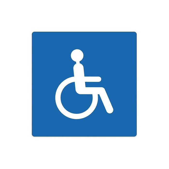 Bodenschild Outdoor, selbstklebend, Rollstuhlfahrer