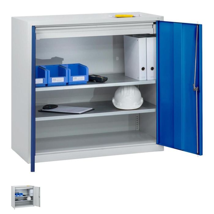 C+P Stahl-Flügeltürenschrank Serie 89, 1000x1000x500mm, verschiedene Farben