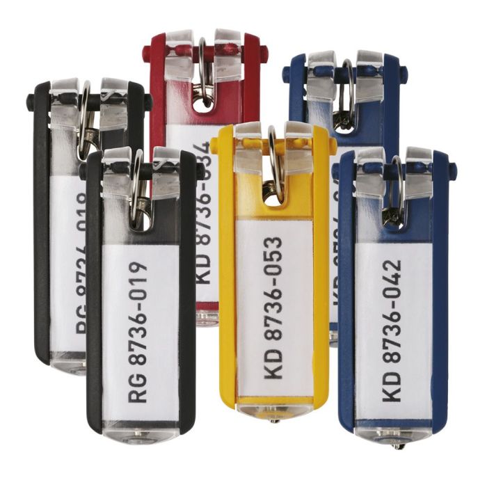 Schlüsselanhänger "Key Clip" Großverpackung mehrfarbig, 24 Stück