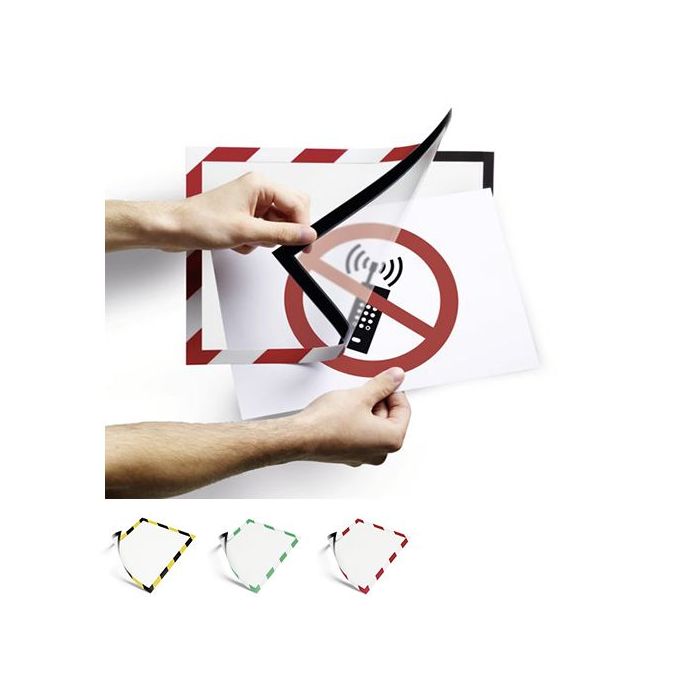 Magnetrahmen DURAFRAME SECURITY, selbstklebend, DIN A4, 2 St./VE, verschiedene Farben
