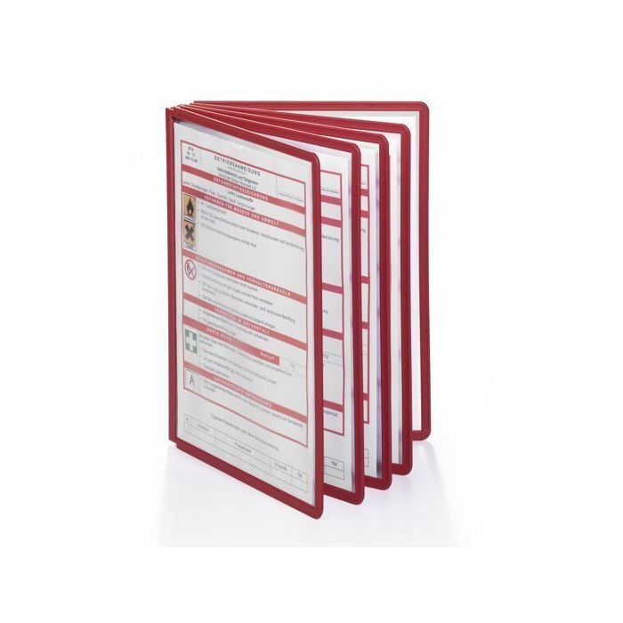 Sichttafeln für Sichttafelsystem Durable Sherpa® und Vario®, DIN A4, rot, 5 Stück